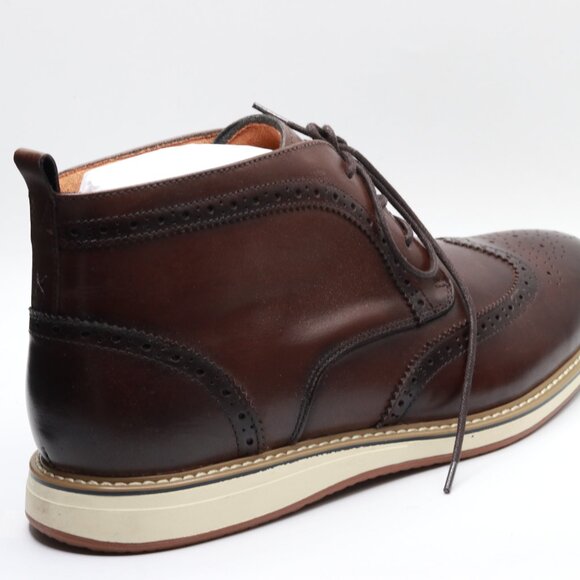 WESDENKING Men's Dress Boots, Chukka Casual Leather Brown 9.5 - Picture 5 of 10
